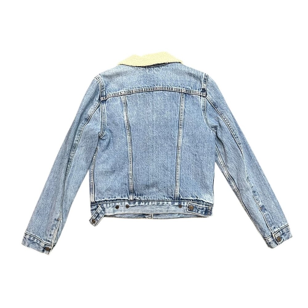 Vintage Women’s Levi’s Sherpa Lined Denim Jacket Blue Type III USA - Picture 5 of 5
